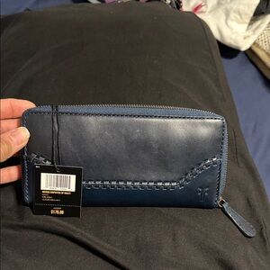 Frye Dark Blue Leather Wallet
